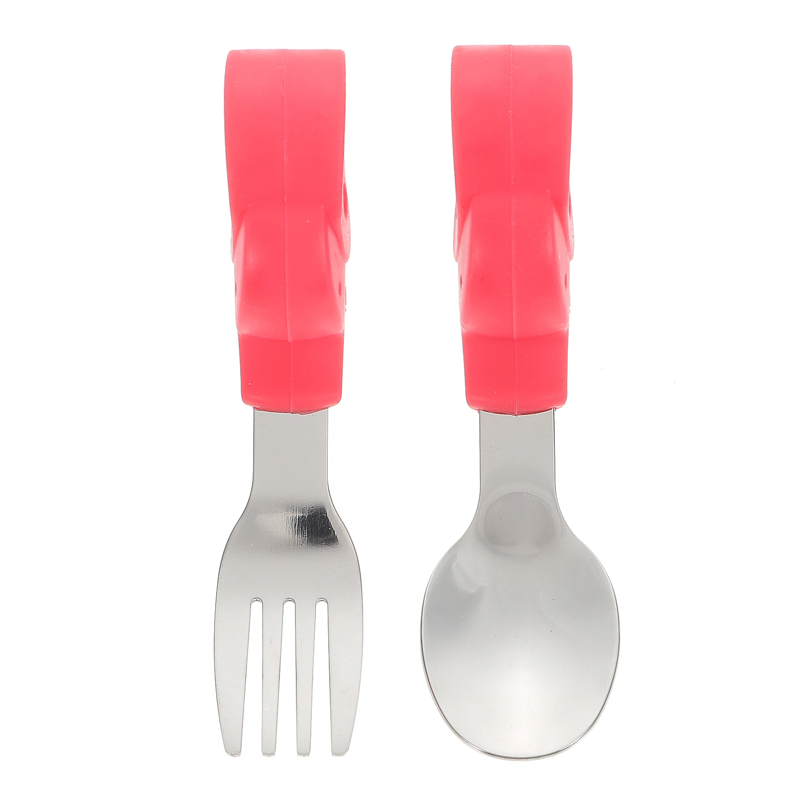 

1Set Silicone Fork Spoon Baby Training Tableware Set Food Grade Heat Resistant Baby Feeding Utensils Kids Training Tableware