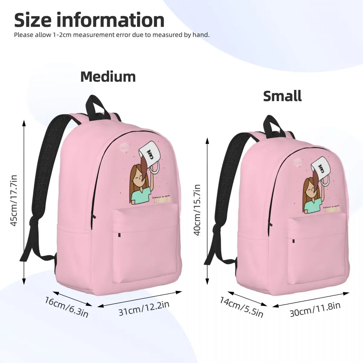 Enfermera de dibujos animados para adolescentes, mochila escolar para estudiantes, mochila médica con bolsillo