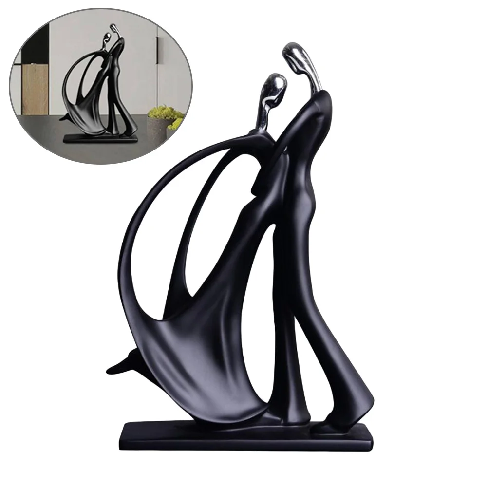 

Lover Hug Resin Decoration Black Creative Home Ornament Indoor Decorative Props Romantic Desk Decoration Gift Home Ornaments
