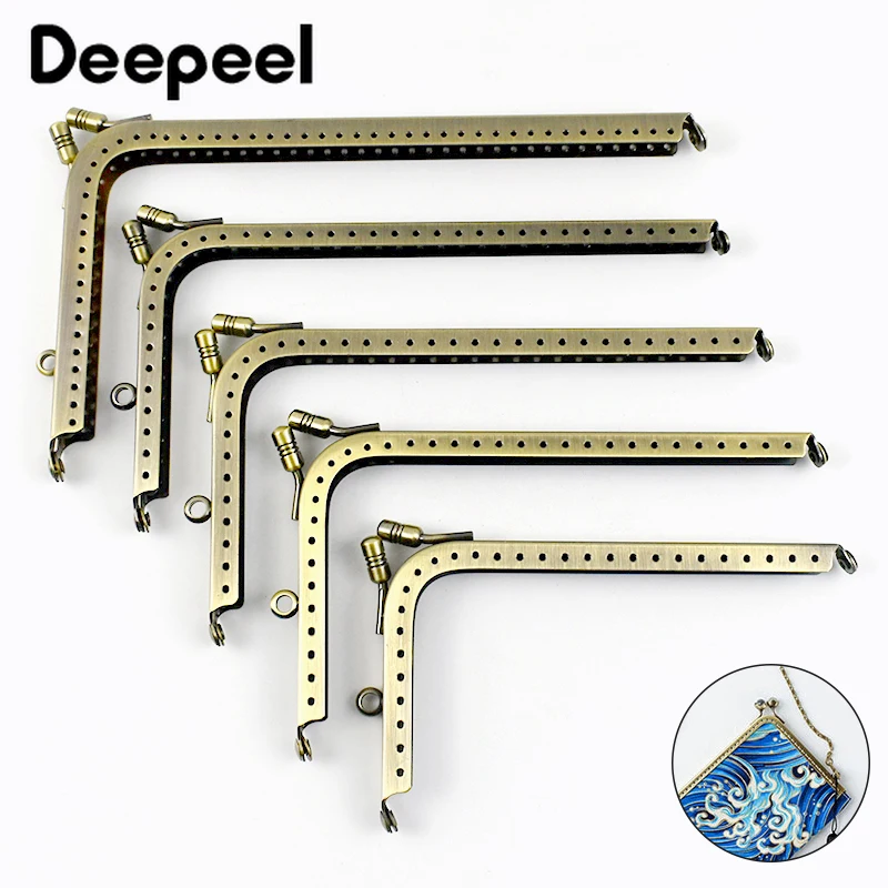 1/2/5Pcs 12.5-18.5cm Metal Bags Handle Coin Purse Frame Handbag Wallet Kiss Clasp Sewing Bracket DIY Hardware Bag Accessories