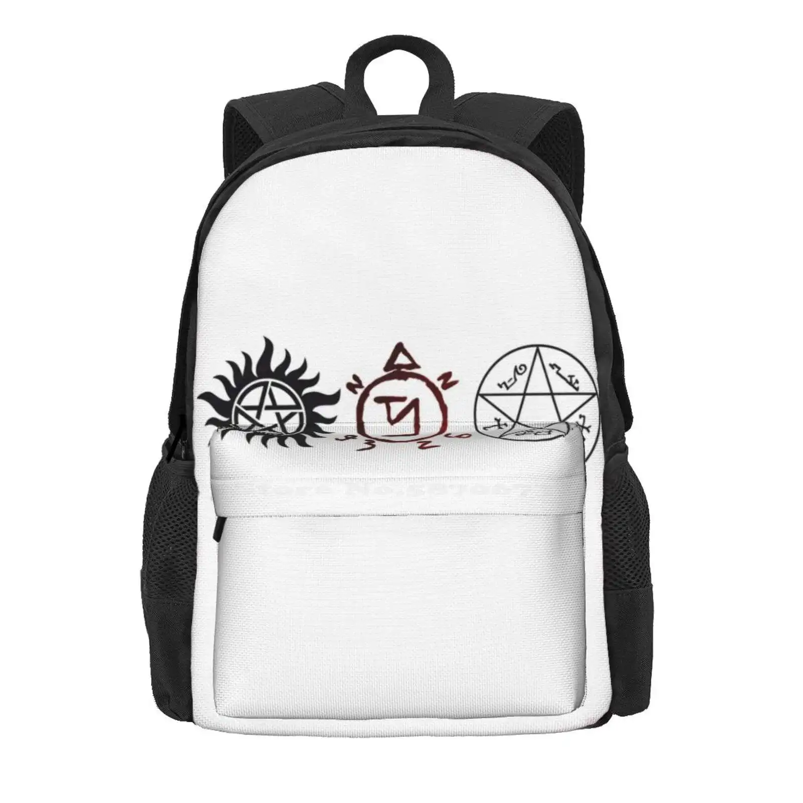 Supernatural Symbols Hot Sale Schoolbag Backpack Fashion Bags Supernatural Anti Possession Symbol Angel Banishing Sigil Devils