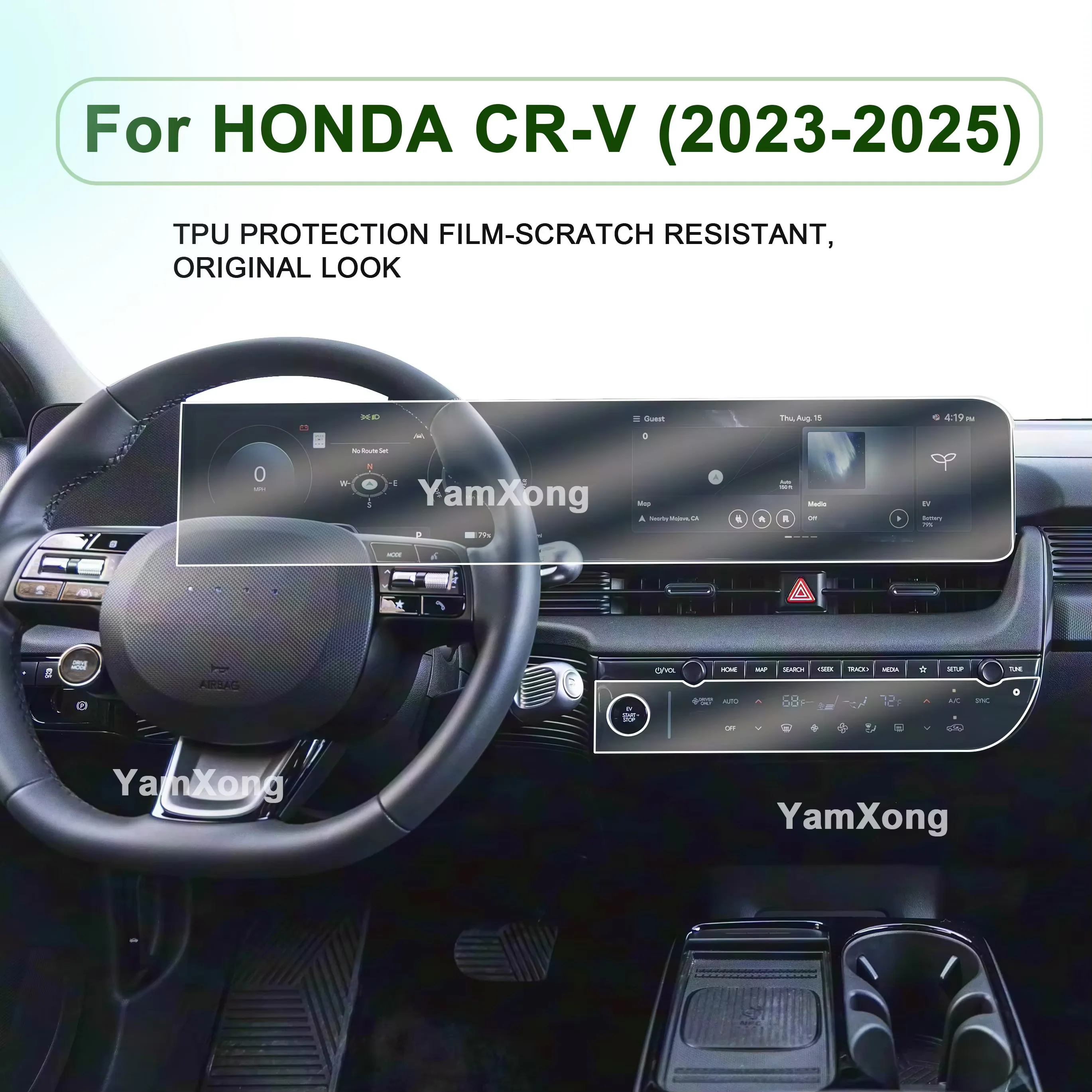 

For HONDA CR-V (2023-2025) Interior Protective Film Anti-Scratch Cover Dashboard Center Console Screen Protector Kit Accessories