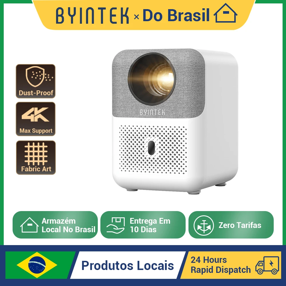 BYINTEK LOVE U4 Smart Mini Projetor de Home Theater 4K 1080P Vídeo Android WIFI para Cinema de Smartphone