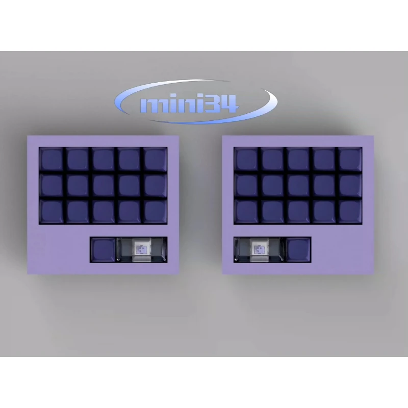 

Mini34 Split Keyboard Kit 3D Printed QMK Firmware Dual Type-C Custom Game Mechanical Keyboard Split Ergonomic Keyboard DIY Kit