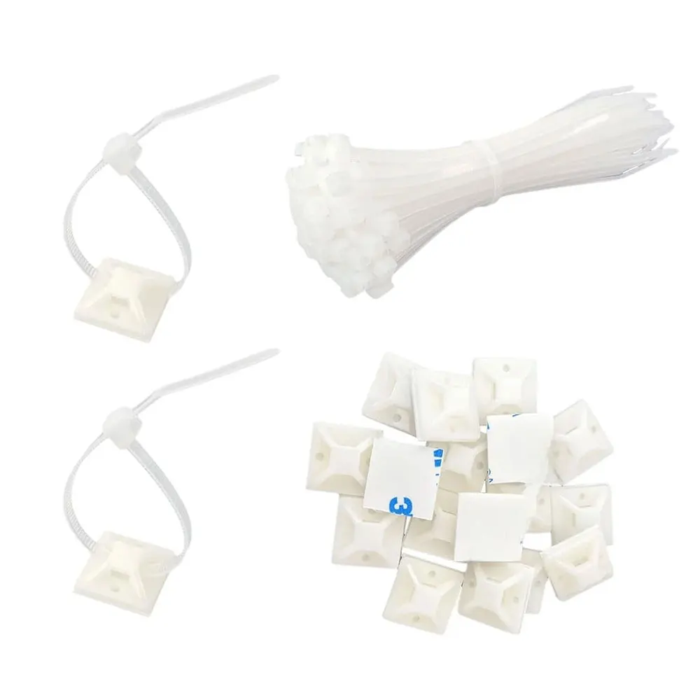 Under Desk Tidy Nylon Cable Organizer Wire Holder for Mouse Headphone Cable Clamp Hook Cord Accessories Management Clip ties