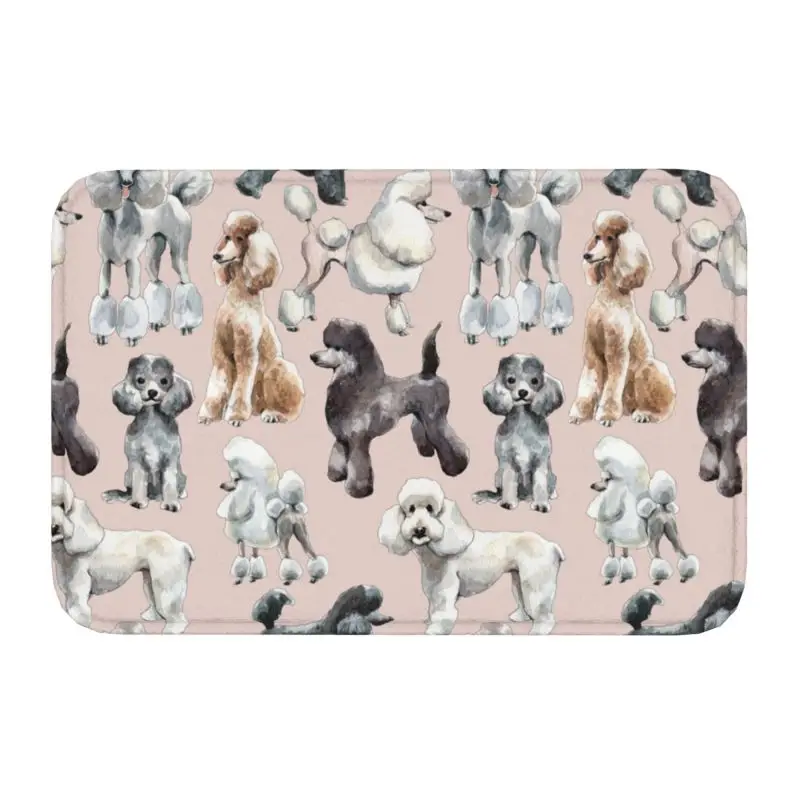 Oodles Of Poodles Dog Door Floor Kitchen Bathroom Mat Anti-Slip Indoor Animal Pet Puppy Doormat Garage Entrance Carpet Rug