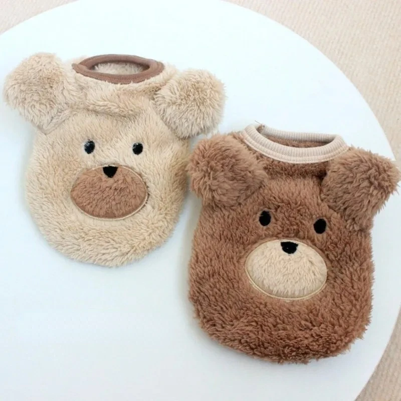 

Fleece Fur Pet Dog Sweaters Vest Clothes Cat Bear Puppy Teddy Autumn Winter Warm Clothes Costume