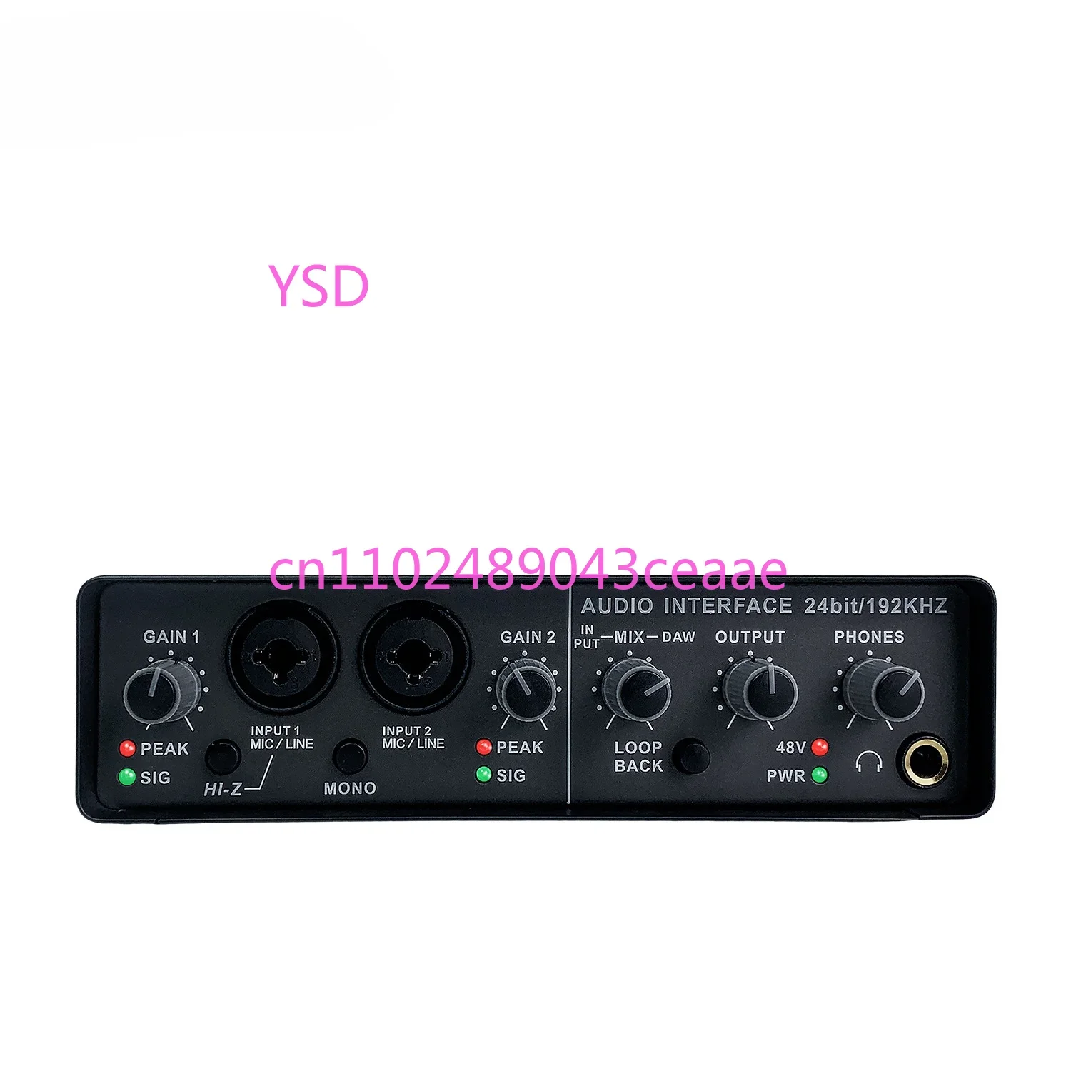 Hot-Selling Small External Pro Sound Card Drive-Free for PC/Phone Live Recording Karaoke with 48V Support