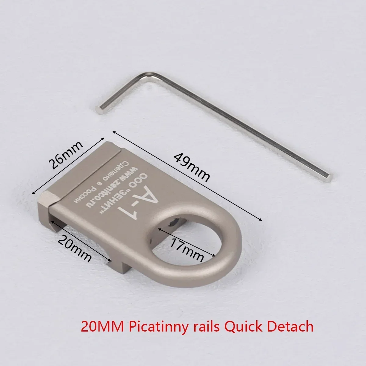 NONE RSA GBB Schnellverschluss QD-Schlaufenhalterung Mlok Zielfernrohrmontageadapter Picatinny-Schiene Schnellwechsel QD-Schlaufenaufnahmehaken 8