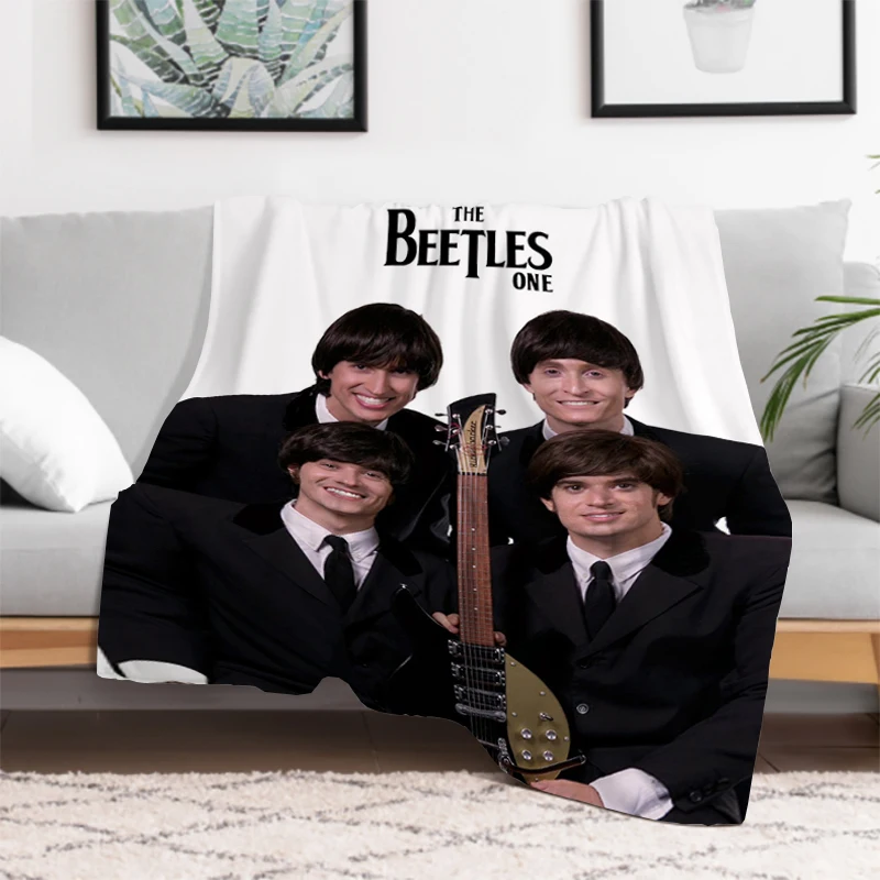 

The-b-beatles Band Blanket Soft Plaid With Print Camping Chair Plead Cover Microfiber Bedding Office Hypoallergenic Flannel