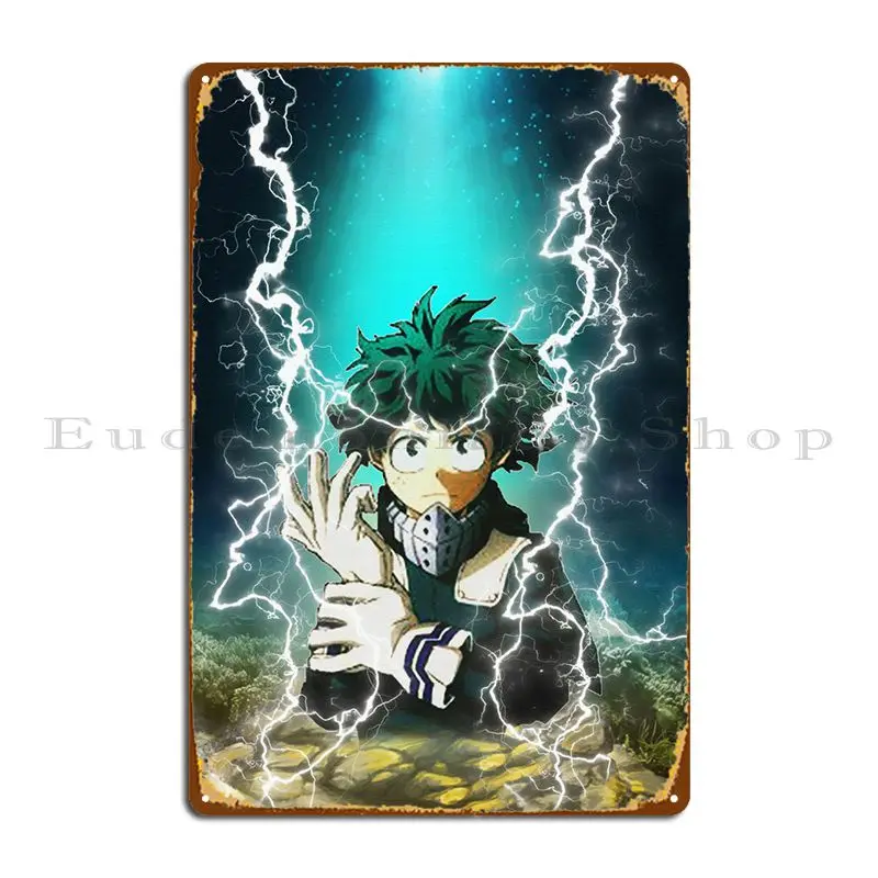 Midoriya Izuku Metal Sign Rusty Home Garage Customize Cinema Tin Sign Poster