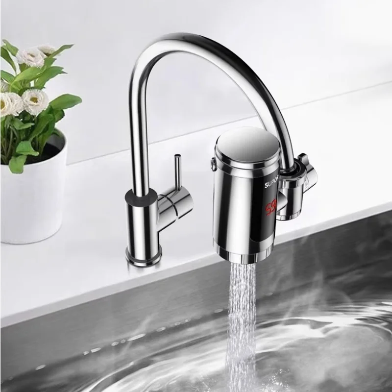 Instant Hot Water Faucet Small Kitchen Heater, 3000W Fast Heating, Electric Tap for Home Instant Water Heater