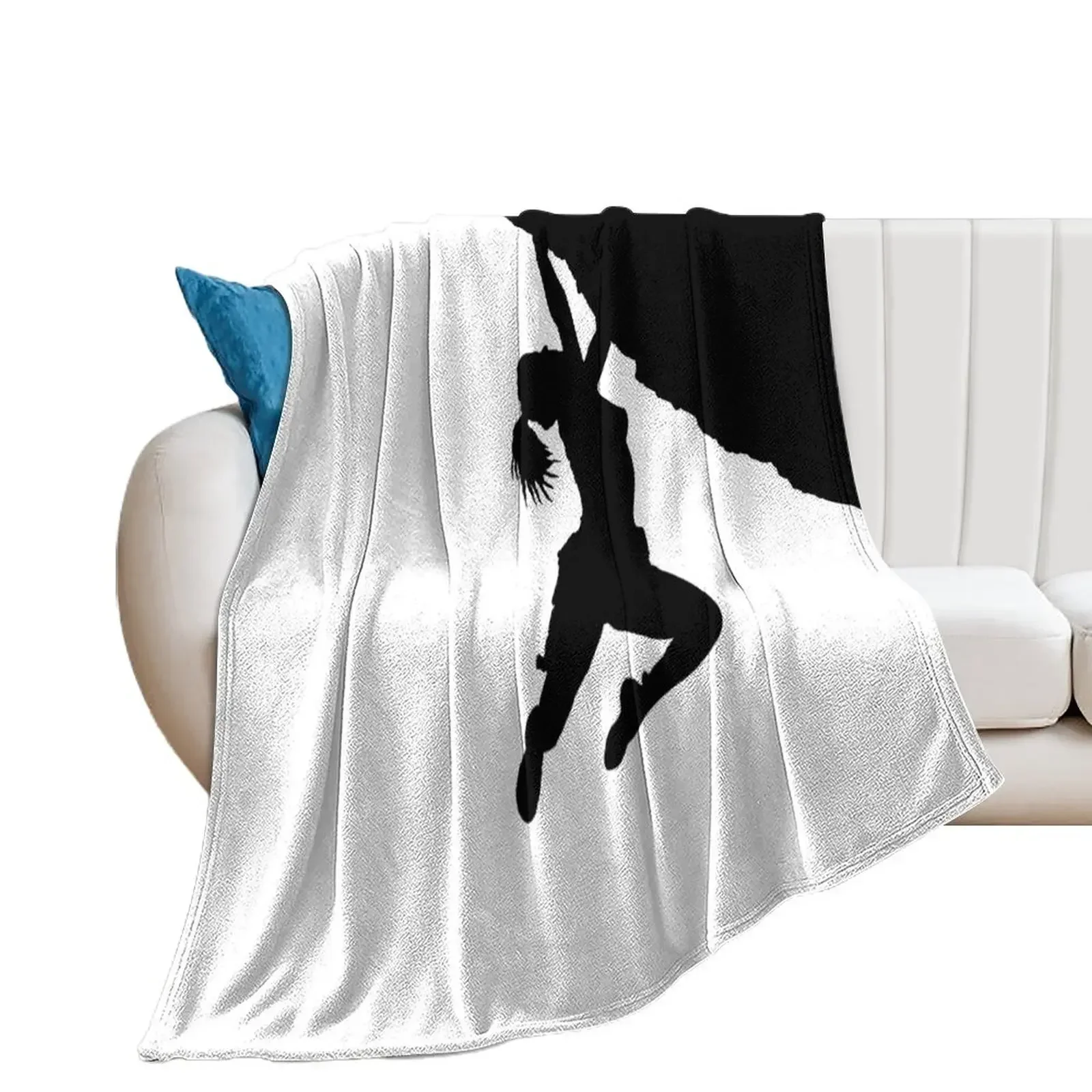 girl bouldering silhouette Throw Blanket For Baby Thins warm for winter Blankets