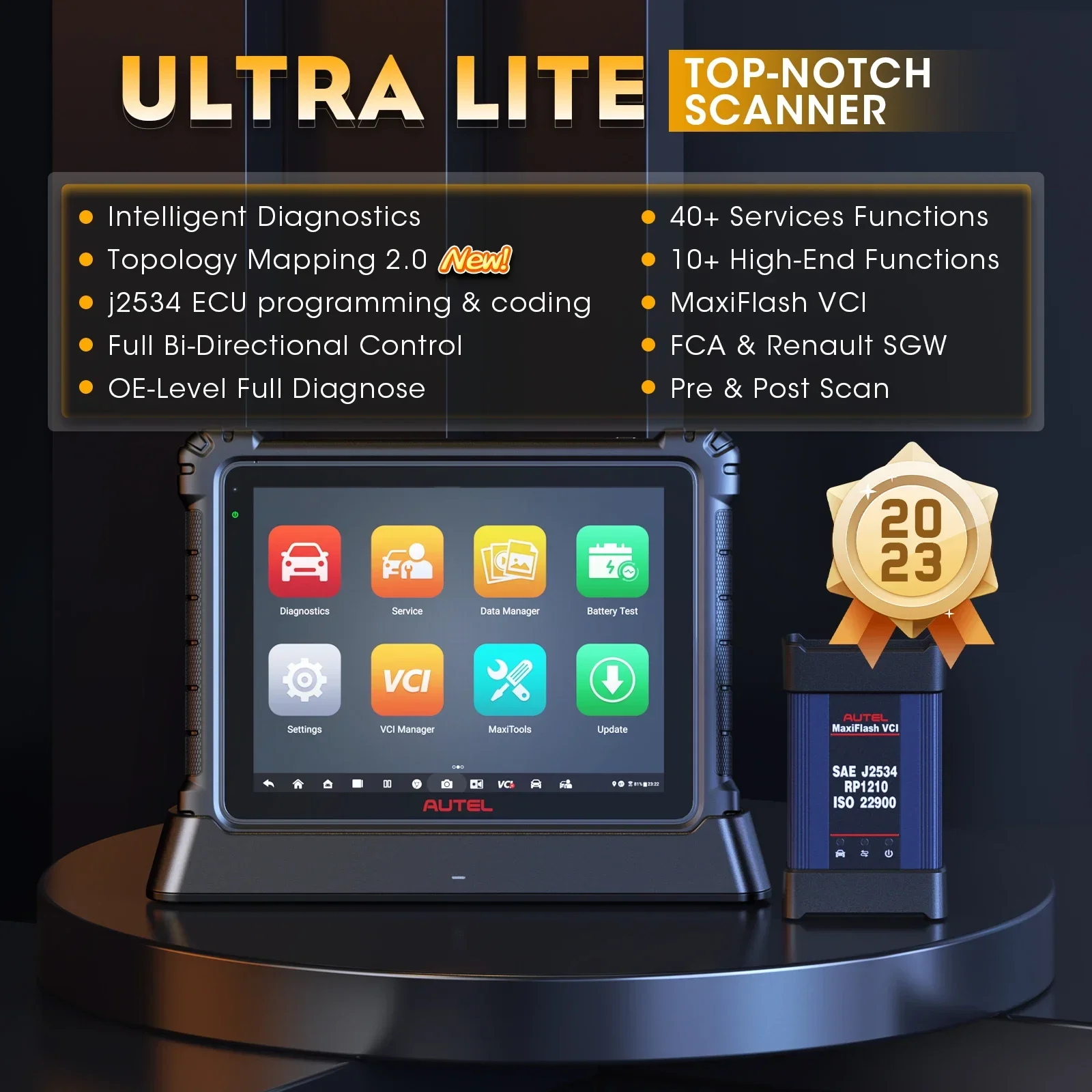 Atualização do scanner Autel MaxiCom Ultra Lite de MS919 Elite II Pro MS909 908 como Codificação de programação MaxiSys Ultra