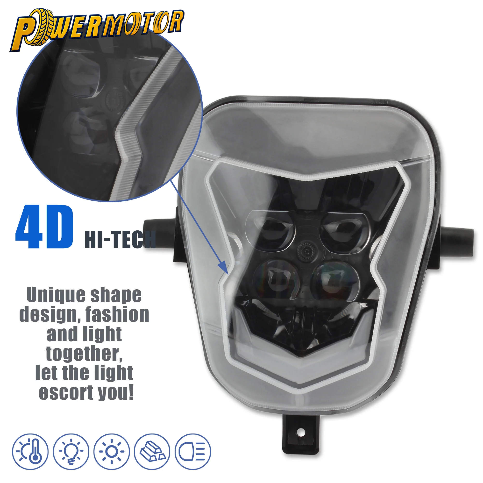 

Motorcycle Headlight Dirt Bike Motocross LED Headlamp Accessories For Honda CRF250 CRF450 CRF 250 450 L RL 2019-2022 2023 2024