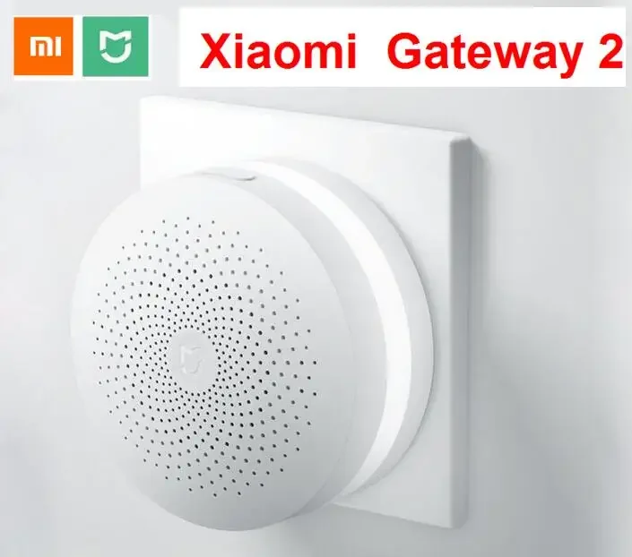 Xiaomi Mijia Original Smart Home Multifunctional Gateway 2 Alarm System Intelligent Online Radio Night Light Bell Without Box