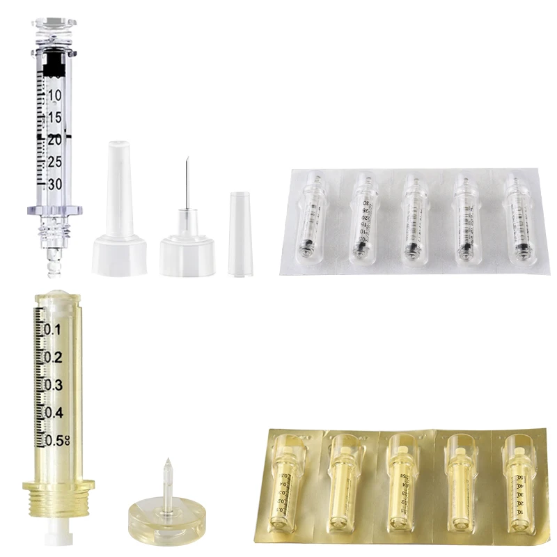 AOMA 0.3 and 0.5ML Transparent Hyaluronic Pen Lip Filler Non-injectable Nebulizer Tool Parts