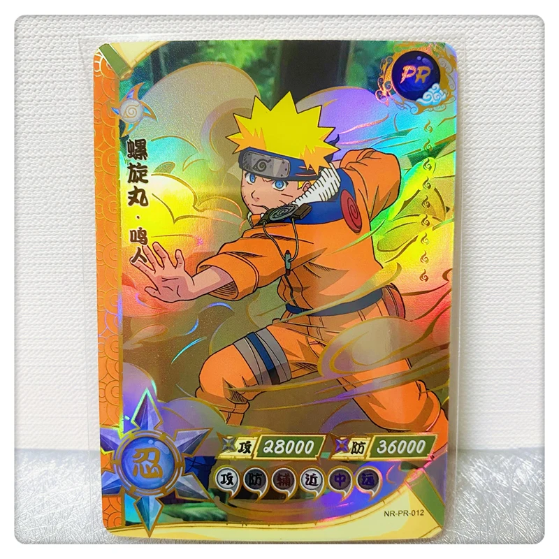 Kayou Naruto Pr Series Anime Figures Hatake Kakashi Haruno Sakura Uzumaki Naruto Uchiha Itachi Bronzing Process Collection Cards