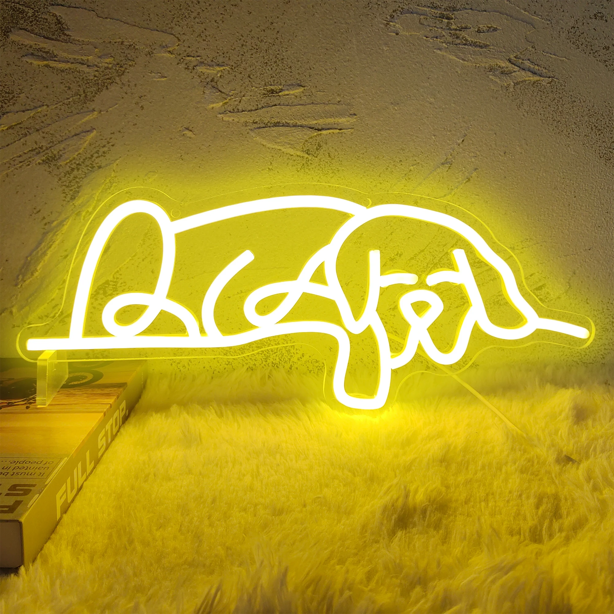 Dog Neon Sign for Wall Decor Animal LED Sign Neon Light for Bedroom Dog Neon Sign for Kid Room Pet Shop Party-Gift for Dog Lover