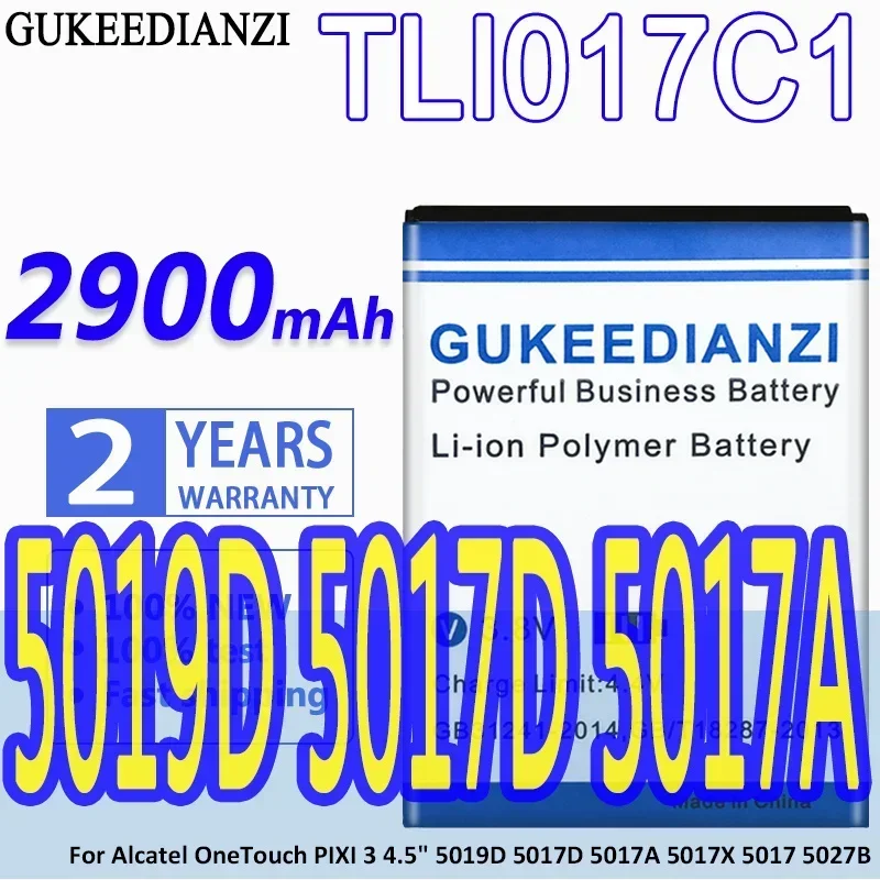 TLI017C1 2900mAh High Capacity GUKEEDIANZI Battery For Alcatel OneTouch PIXI 3 4.5