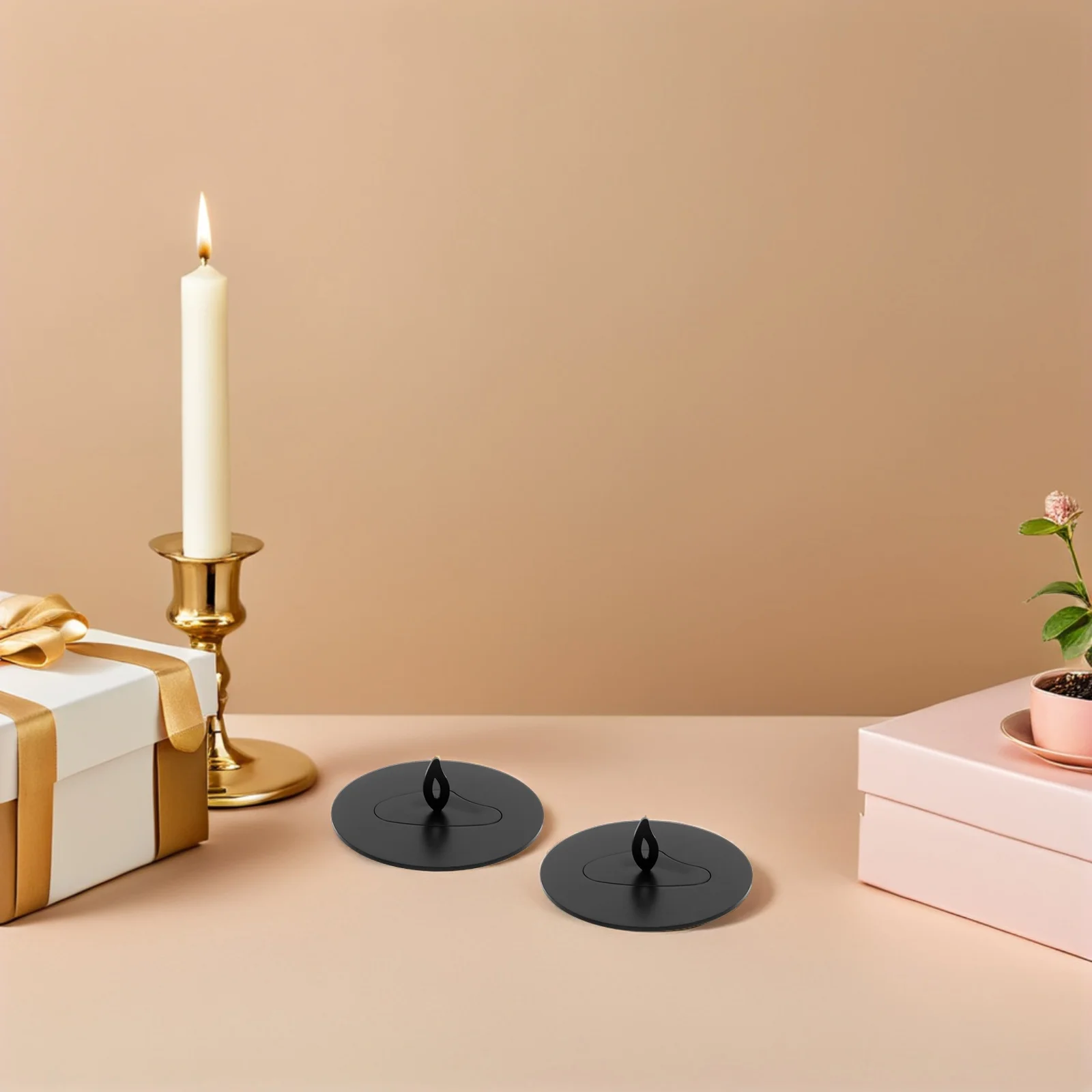 

Lid: Stainless Steel Jar Topper For Even Burning Metal Flame Snuffer Cover Wax Cup Cap Scented Accessory