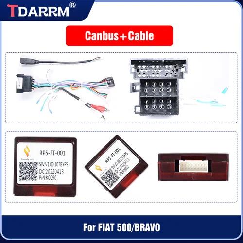 Imagen 2 del producto Para FIAT 500/500X/DUCATO/EGEA/TIPO/DOBLO/Argo/Strada/TORO decodificador de cableado de coche adaptador de arnés de Cable de alimentación de Radio Android Canbus