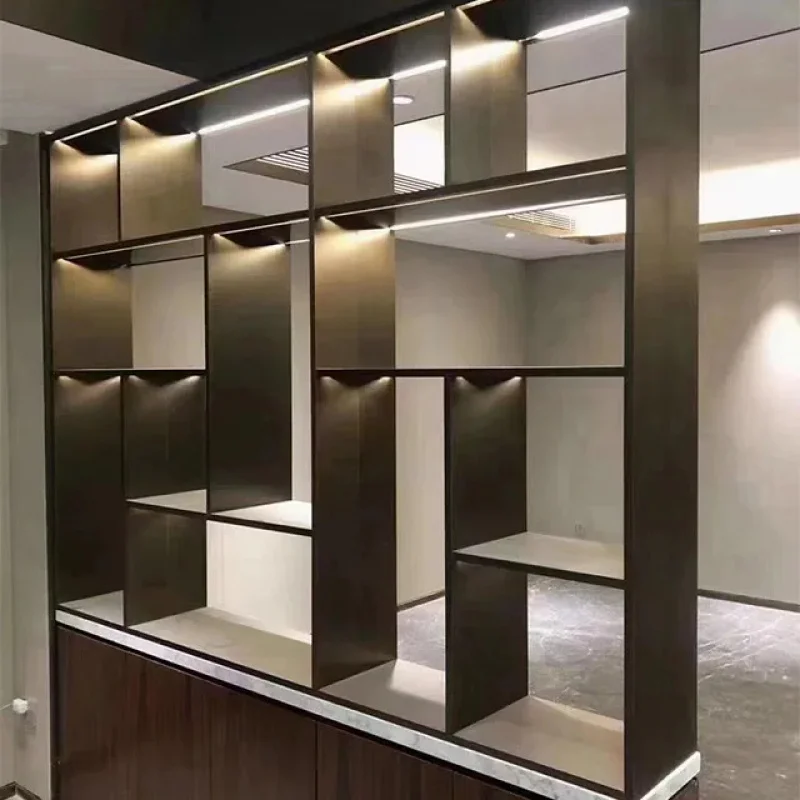 

Customize.Modern Latest Display Cabinet Home Office Display Storage Living Room Stainless Steel Display Cabinet