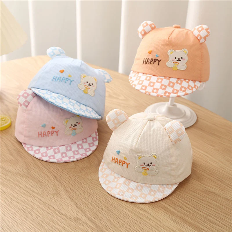 Suefunskry Baby Baseball Cap Cartoon Cat Embroidery Trucker Hat Beach Sunscreen Hat for Toddler Outdoor Running Sports