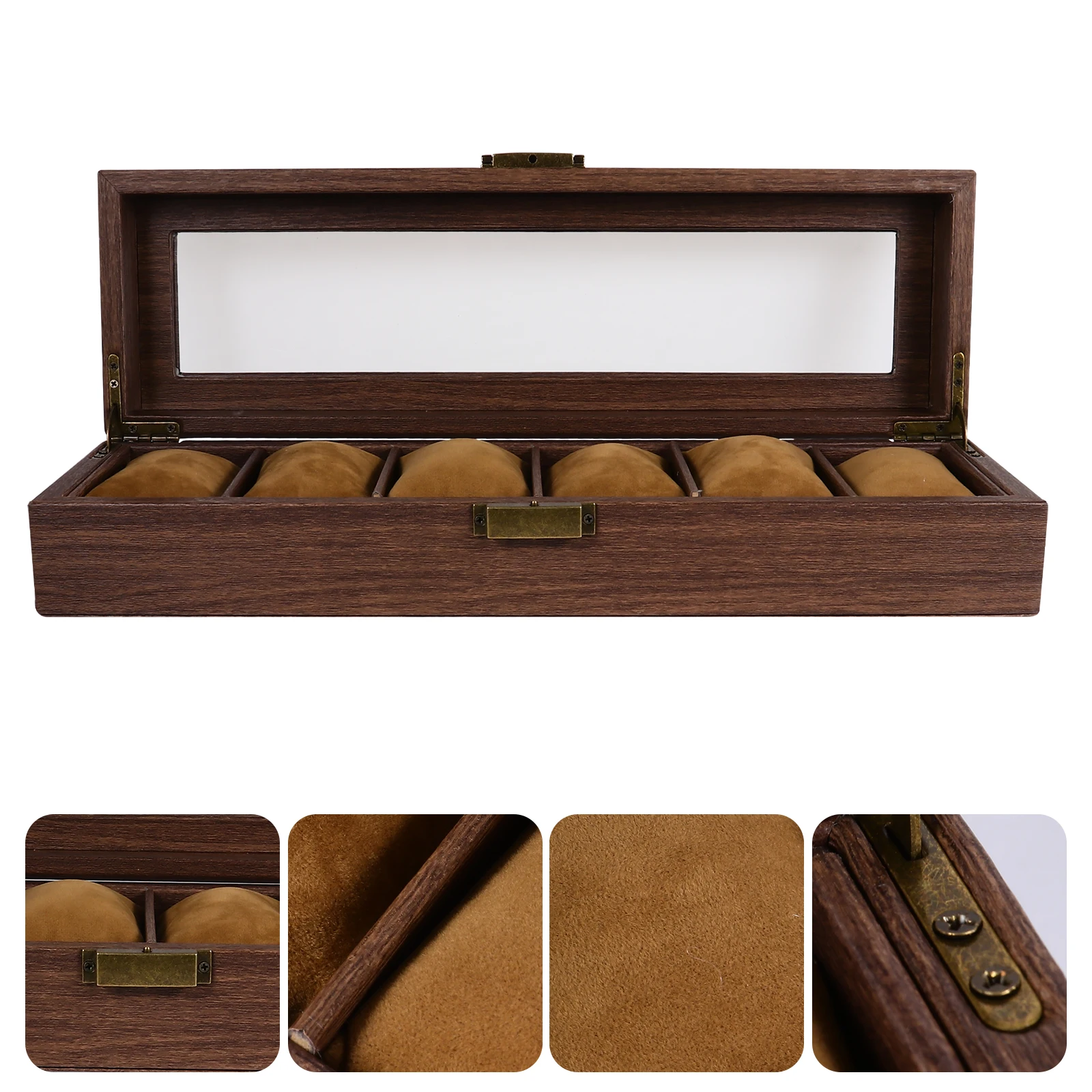 

Wooden Watch Box Storage Container Durable PU Material ganizer Display Case Protect Jewelry Travel Classic Design Watch