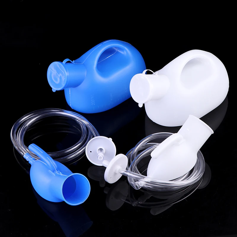 Men 2000ml Plastic Urinal With Tube Portable Home Hospital Male Pee Bottle Urine Collector Storage With Pipe Bedridd Urinary