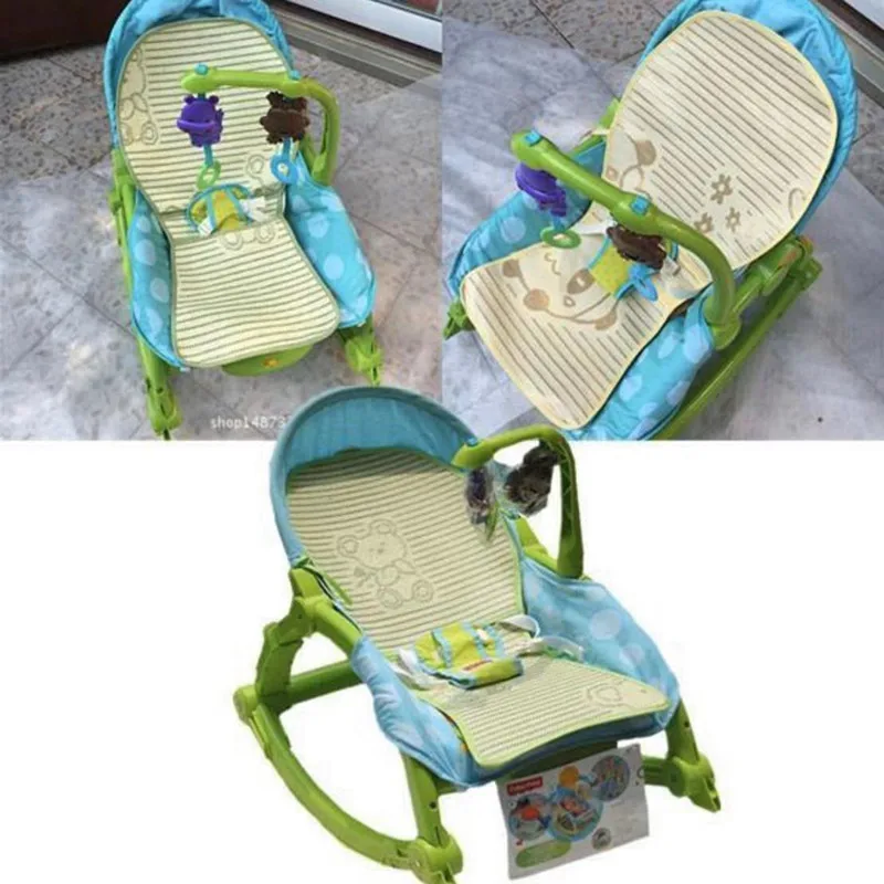 Chaises à bascule en polymère pour poussette de bébé, trois sièges cool, exquis, fraises Bouncr