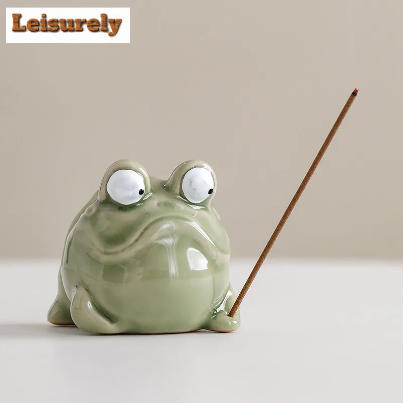 Teasing Frog Incense Holder Mist Smoking Steamers Incense Burners Consecrate Scented Aromatic Candles Censer Teaware Craft