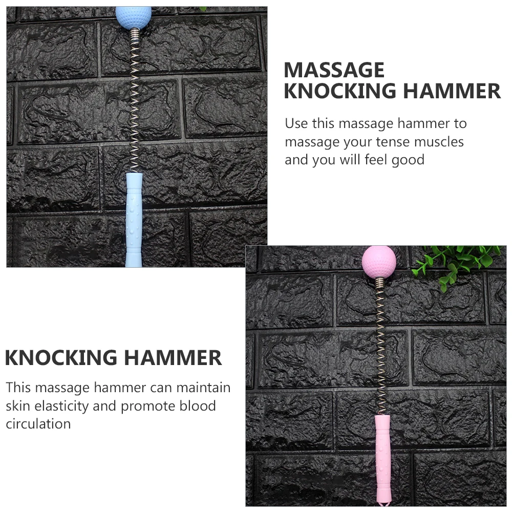 

3Pcs Massage Handheld Body Massager Home Massage Hammer Back Shoulder Tool Golfer Silicone Spring Stick Home Relaxation