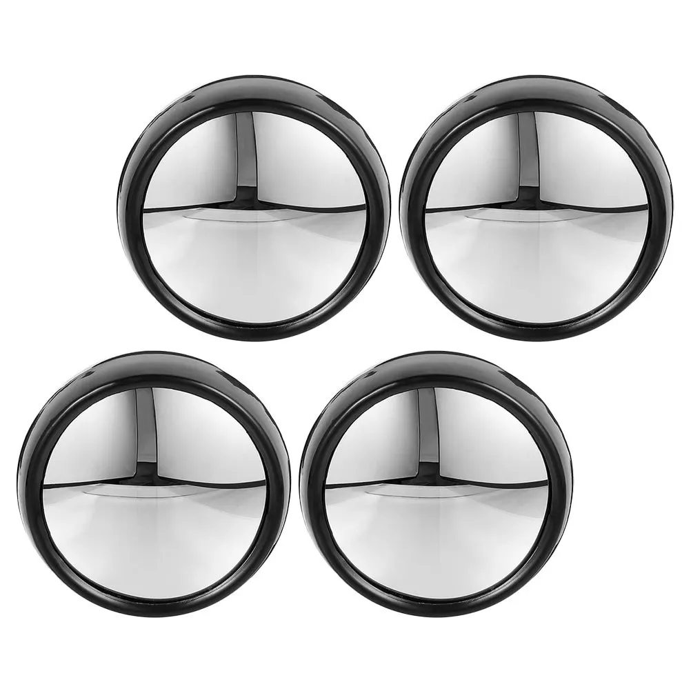 

4Pcs Computer Monitor Clip on Mirror for Personal Safety Wide Angle View Desk Rear View Mirror for Cubicle Black