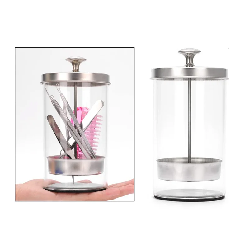 

RMWIN-Manicure Disinfecting Jar Barber Disinfectant Jar Forsalon Ornail Spa Salon Barber Tool