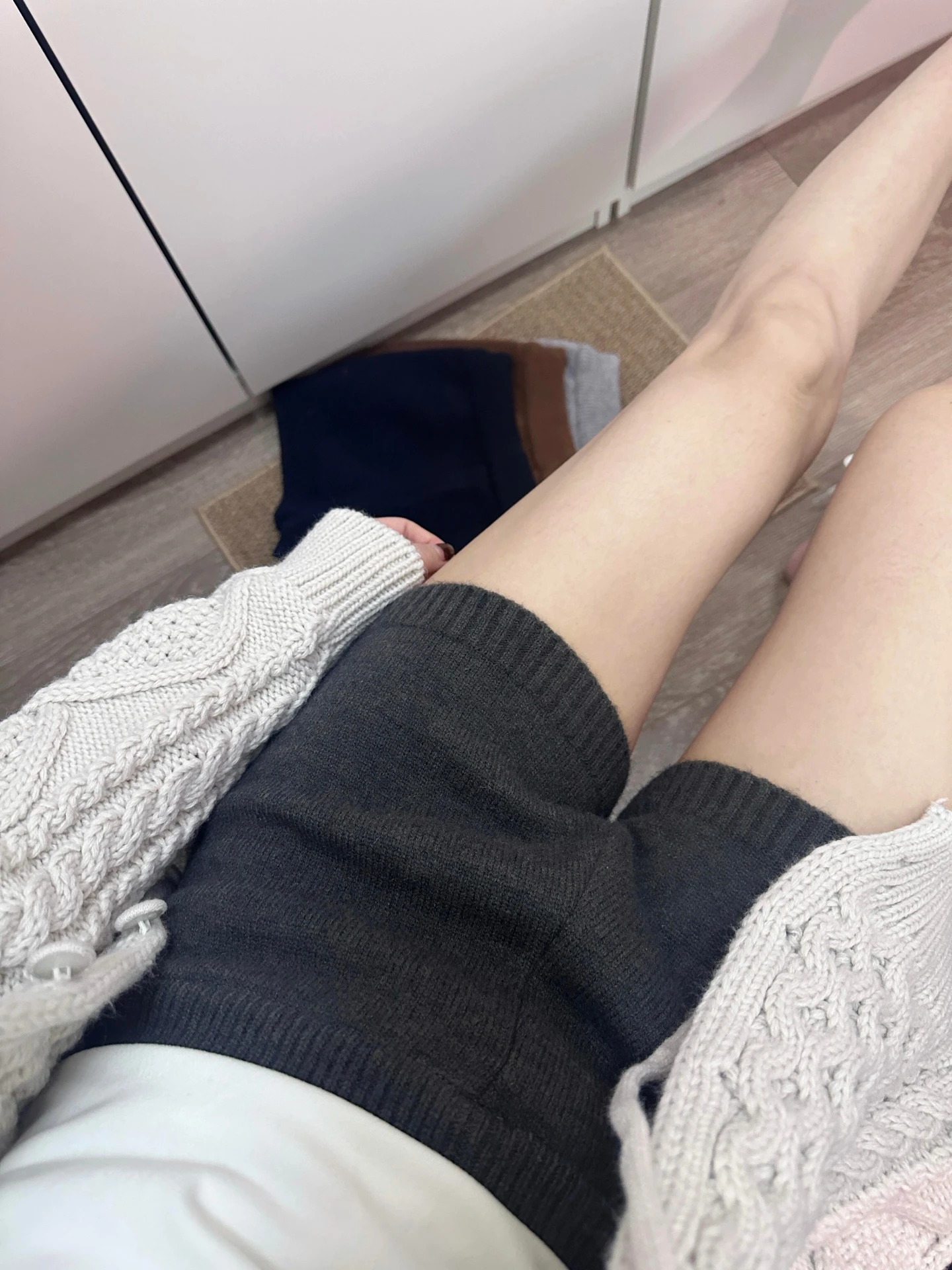 

Женские вязаные шерстяные брюки с высокой талией, осенне-зимние, утягивающие, универсальные, с широкими штанинами и расклешенным низом