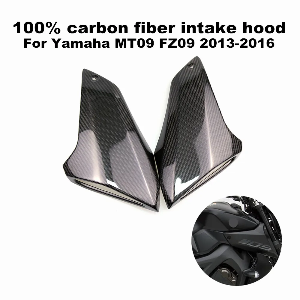 

Suitable for Yamaha MT-09 FZ-09 MT09 FZ09 2013-2016 motorcycle 100% 3K carbon fiber fuel tank side panel and intake hood