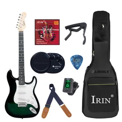 IRIN 39 Inch ST Electric Guitar 22 Fret Basswood Panel Electric Guitar Set with Case Amplifier Guitar Parts & Accessories