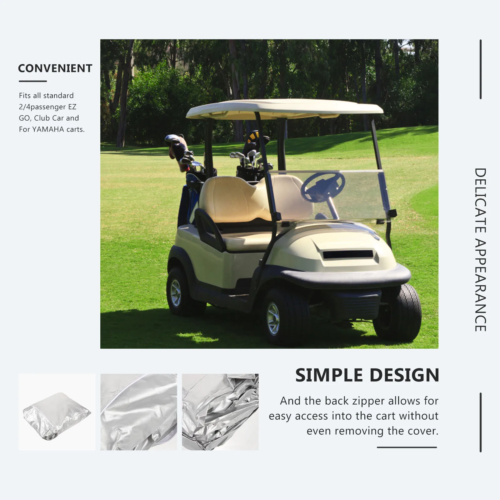 

Cart Cover Roof 2/4 Passenger Cart Cover Roof Waterproof Cart Cover Cover for Cart Cover Roof for Cart