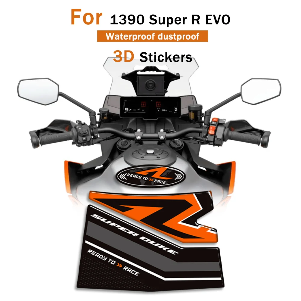 

Motorcycle Stickers For 1390 Super R EVO 2024 2025 Tank Pad Side Grips Gas Fuel Oil Knee Protector Protection Decals