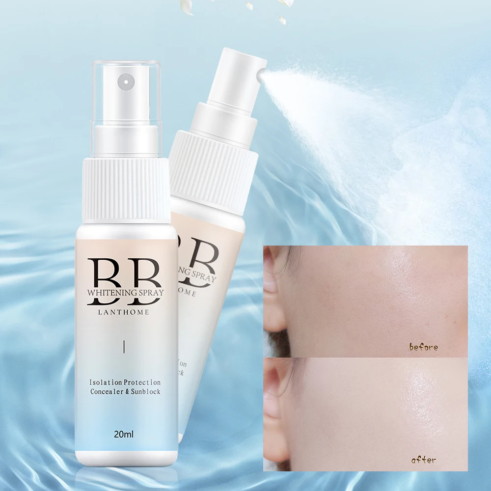 BB Whitening Spray Skin Brightening Moisturizing BB Cream Face Foundation Nourishing Skin Care Beauty Cosmetics