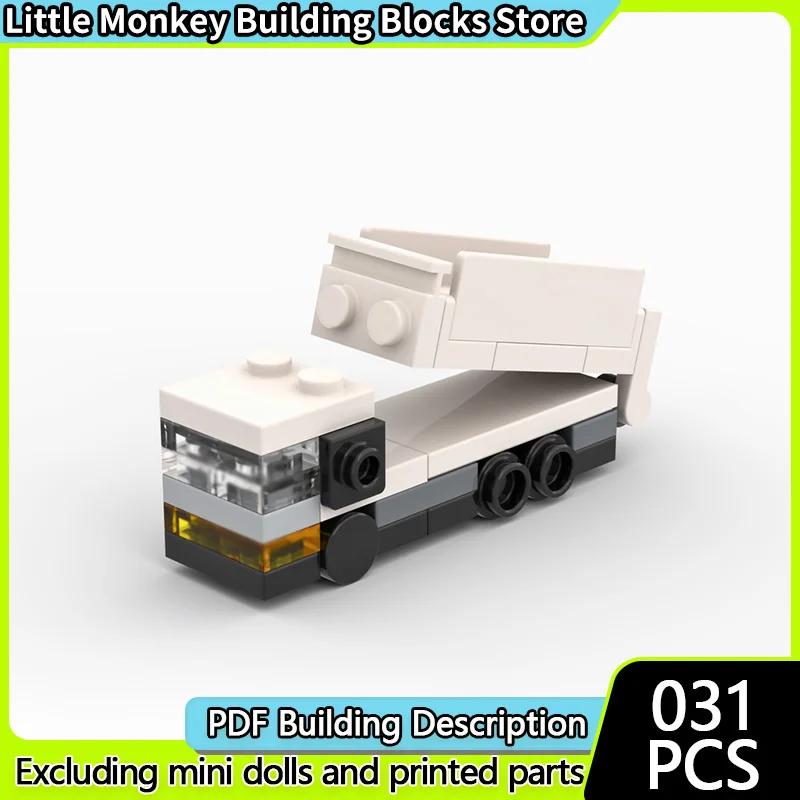 

City Car Model MOC Building Bricks Micro Dump Truck Modular Technology Children Holiday Gifts Assemble Toys Suit