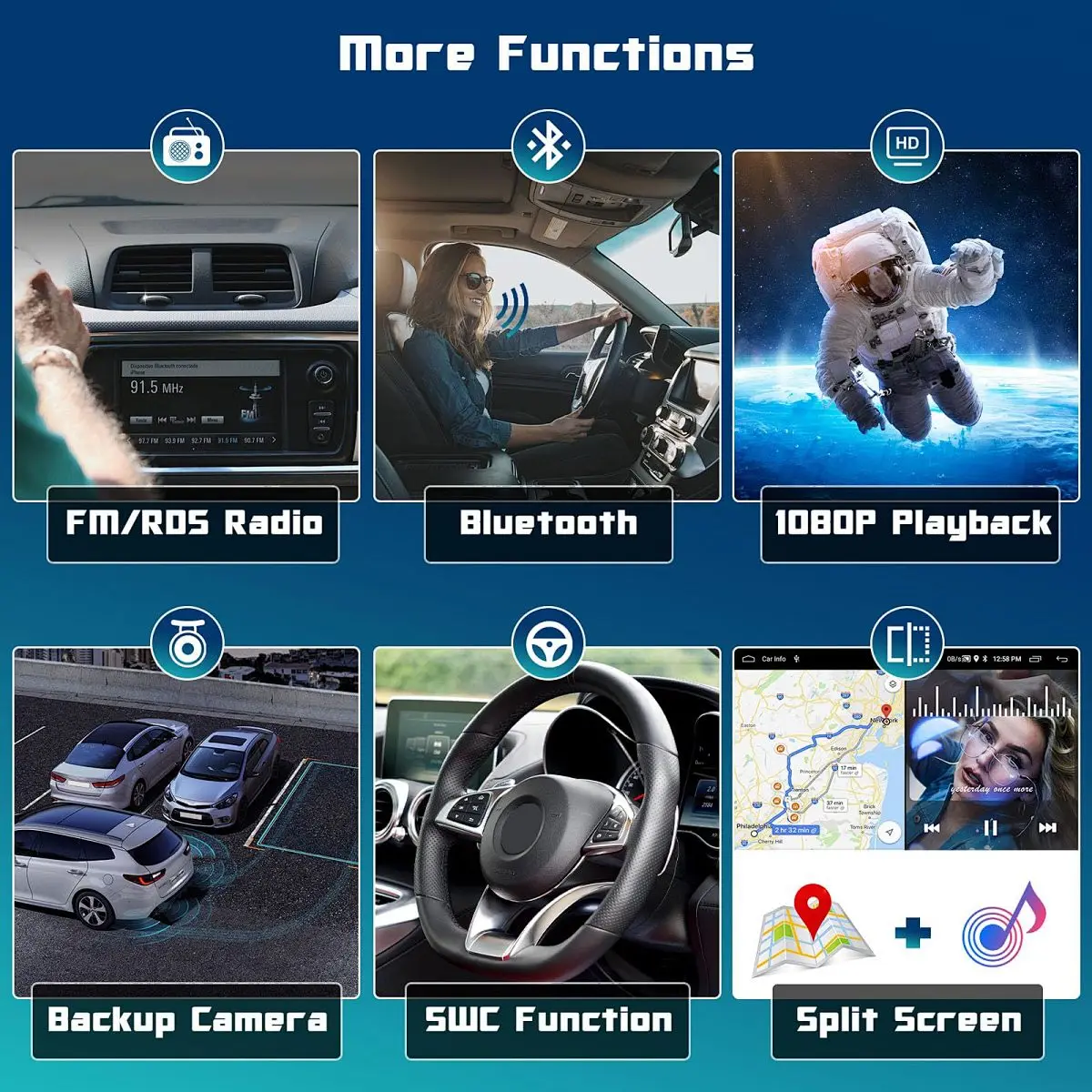 NEW Upgrade For Toyota Hiace 2010-2018 Wireless Carplay Car Multimedia Player Modify HD Touch Screen Android Auto Car play linux
