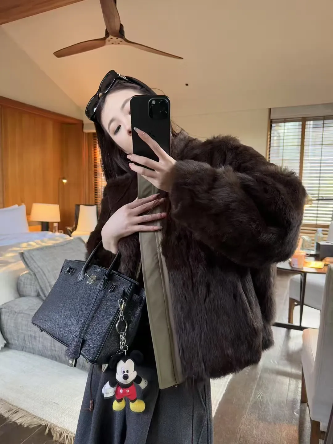 

Thiened Fce Lined Double Sided Wear Retro Parka Jaet Women's Winter Warm Coat Azhuixiu Sli Casual Long Sve Coat