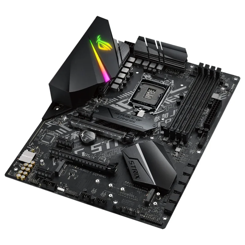 Used ASUS ROG STRIX B365-F GAMING motherboard with Aura Sync RGB LGA-1151 B365 ATX Gaming Motherboard