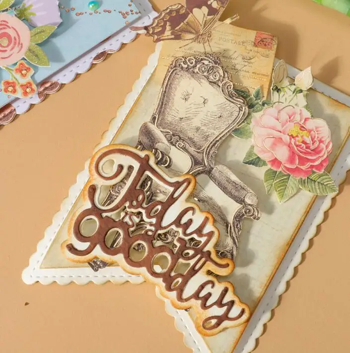 Banners Metal Cutting Dies Stencil Scrapbook Diy Album Stamp Paper Card Embossing Decor Craft Knife Mould