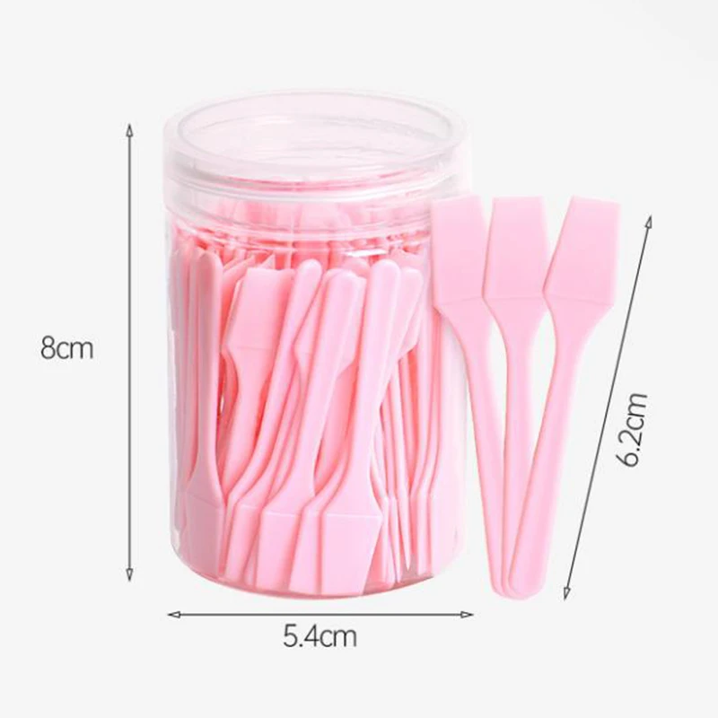 100 pçs/jar mini espátula cosmética colher creme facial máscara de maquiagem colher misturada beleza diy ferramentas olho aplicador de maquiagem facial varas