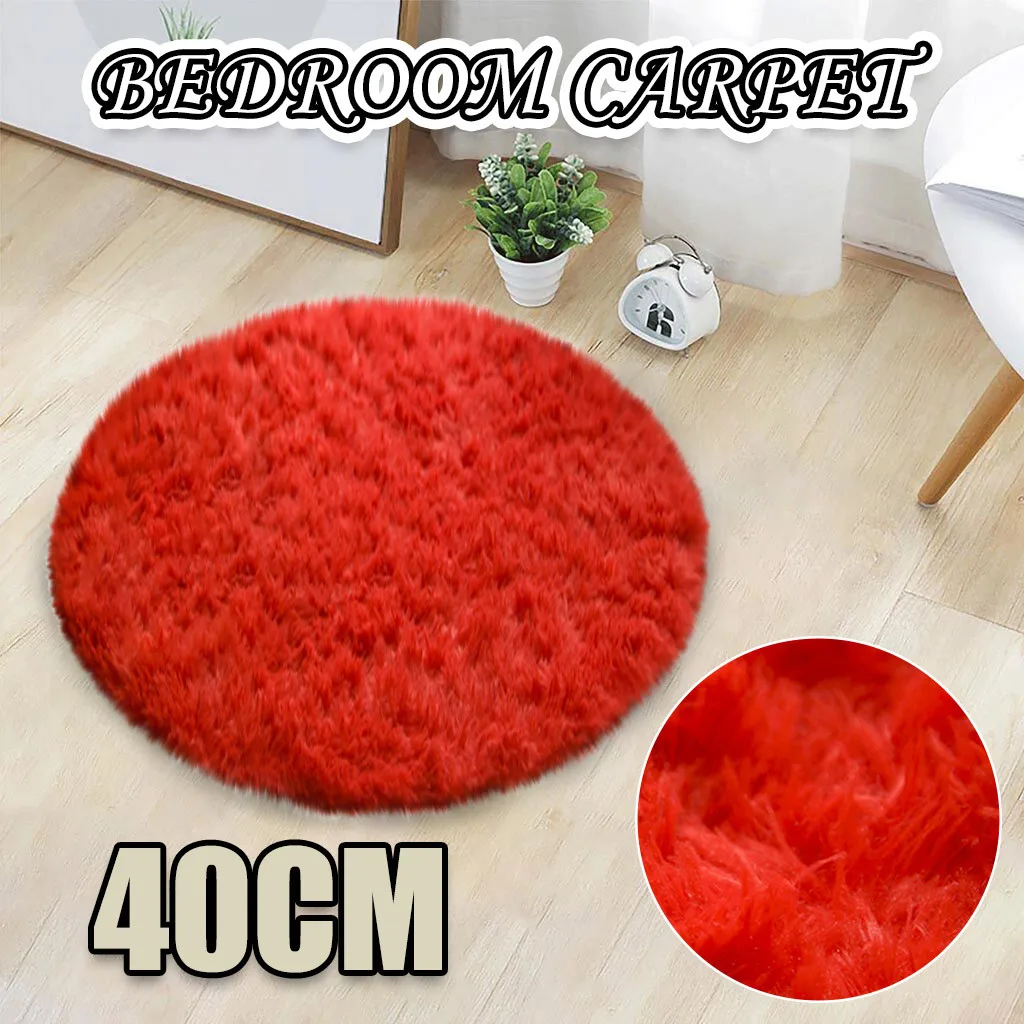 Home Decor Soft Bath Bedroom Non-Slip Floor Shower Rug Yoga Plush Round Mat коврик в ванную комнату alfombrilla baño Bath