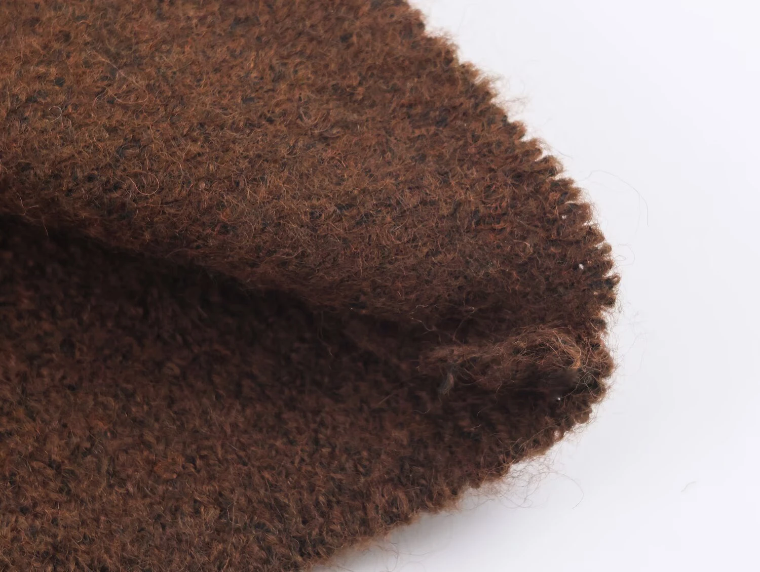 Pull en tricot à manches courtes et col rond pour femme, mélange marron rétro, perles, nouvelle collection hiver 2025