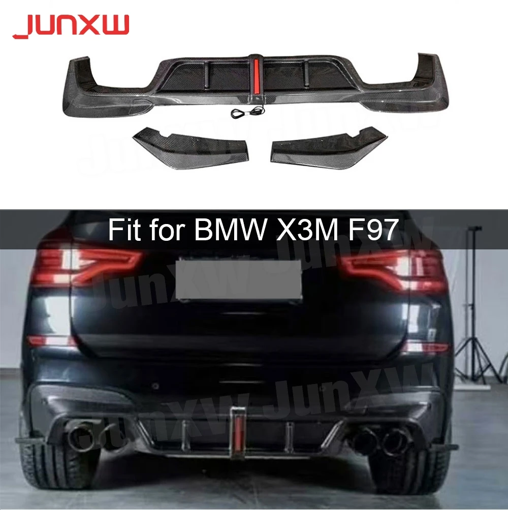 

Carbon Fiber Rear Bumper Lip Diffuser with Light Splitter For BMW X3M F97 2018-2021 FRP Rear Diffuser Lip Chin Canard Body Kits